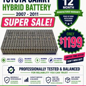Toyota Camry Hybrid Battery- Refurbished- 34 Module Set (2007-2011) 12 MO Warranty